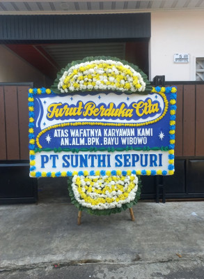 Papan Bunga Duka di Budi Mulya